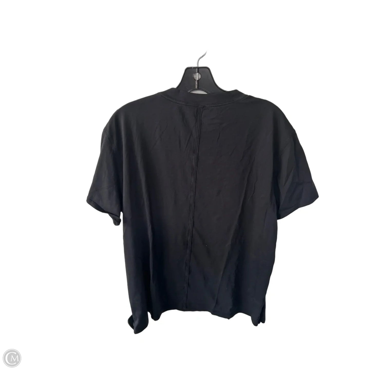 Athletic Top Short Sleeve By Lululemon In Black, Size: L
