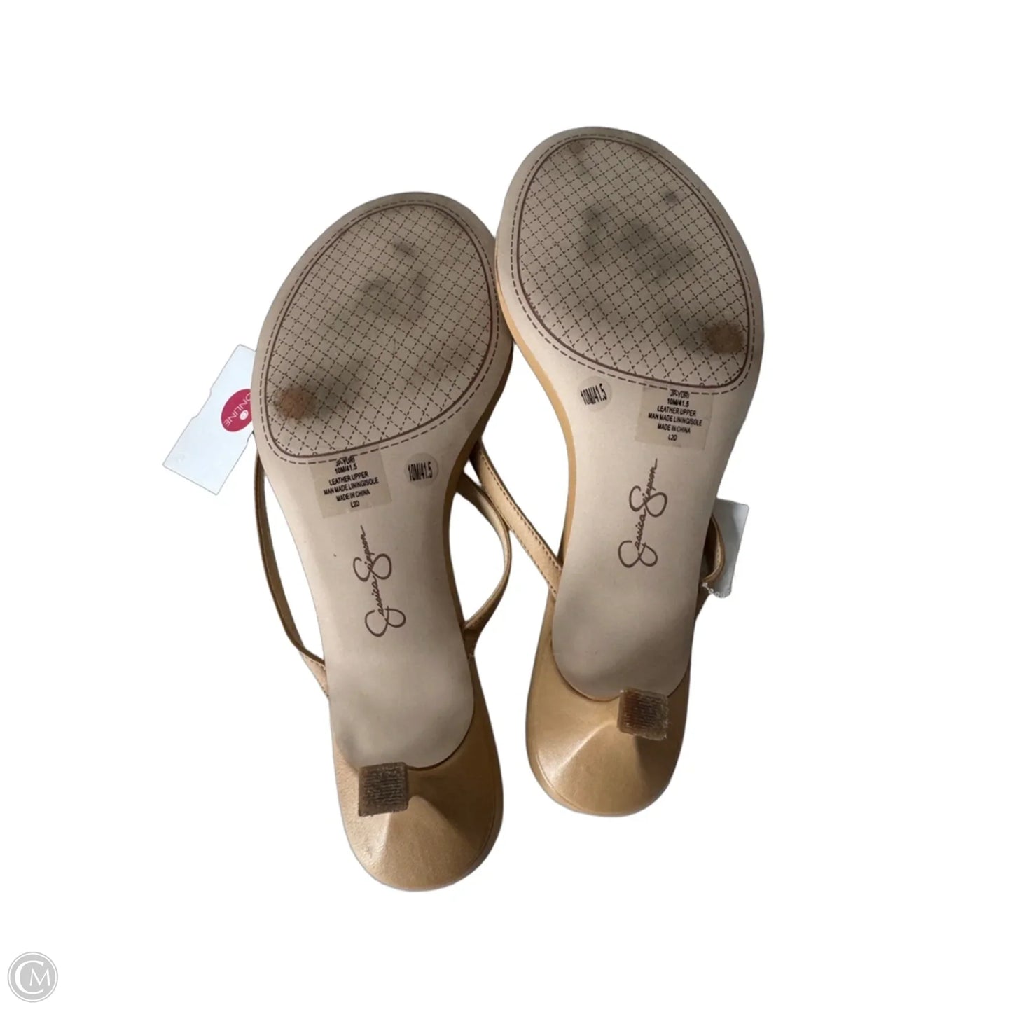 Sandals Heels Kitten By Jessica Simpson In Tan, Size: 10