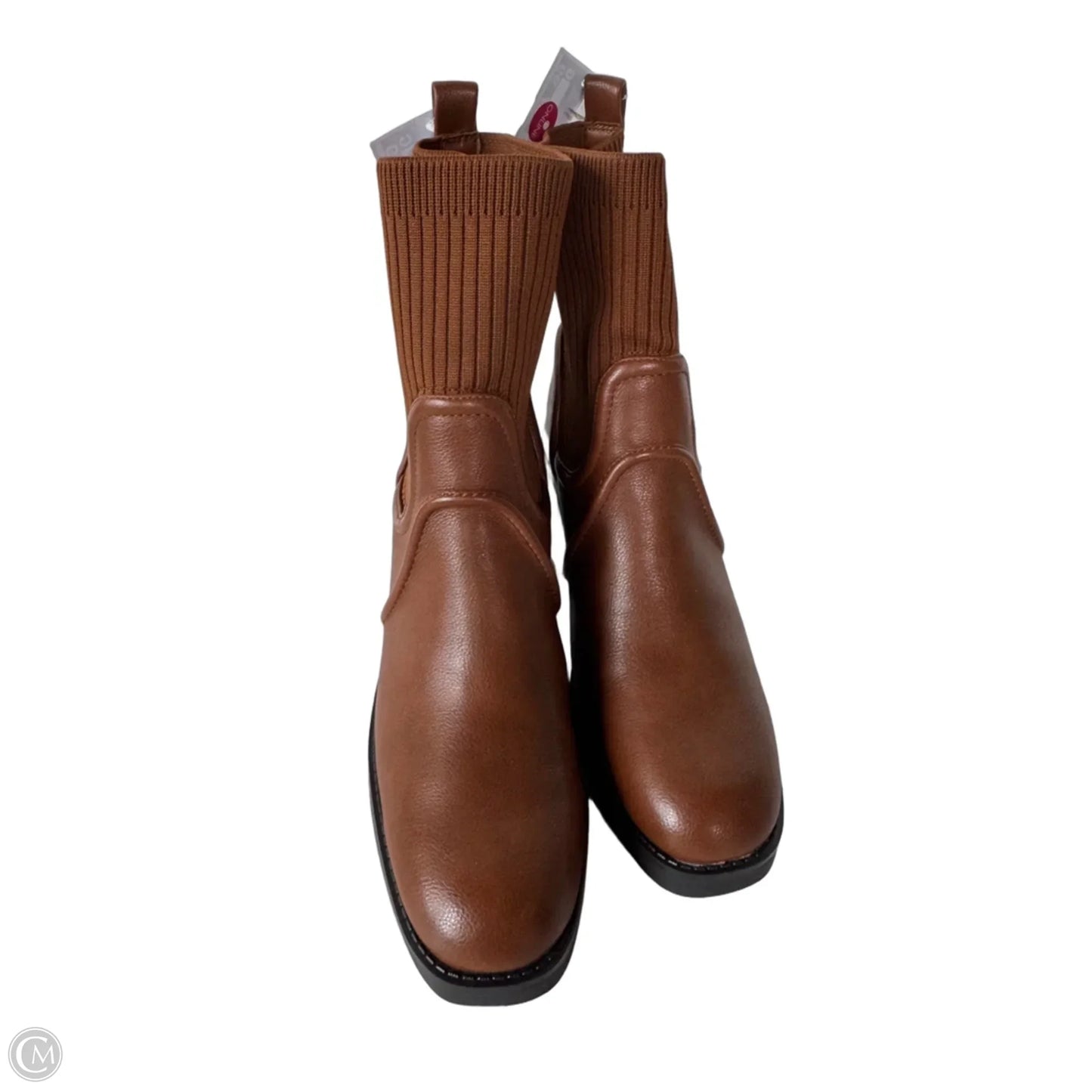 Boots Mid-calf Heels By Bare Traps In Brown, Size: 10