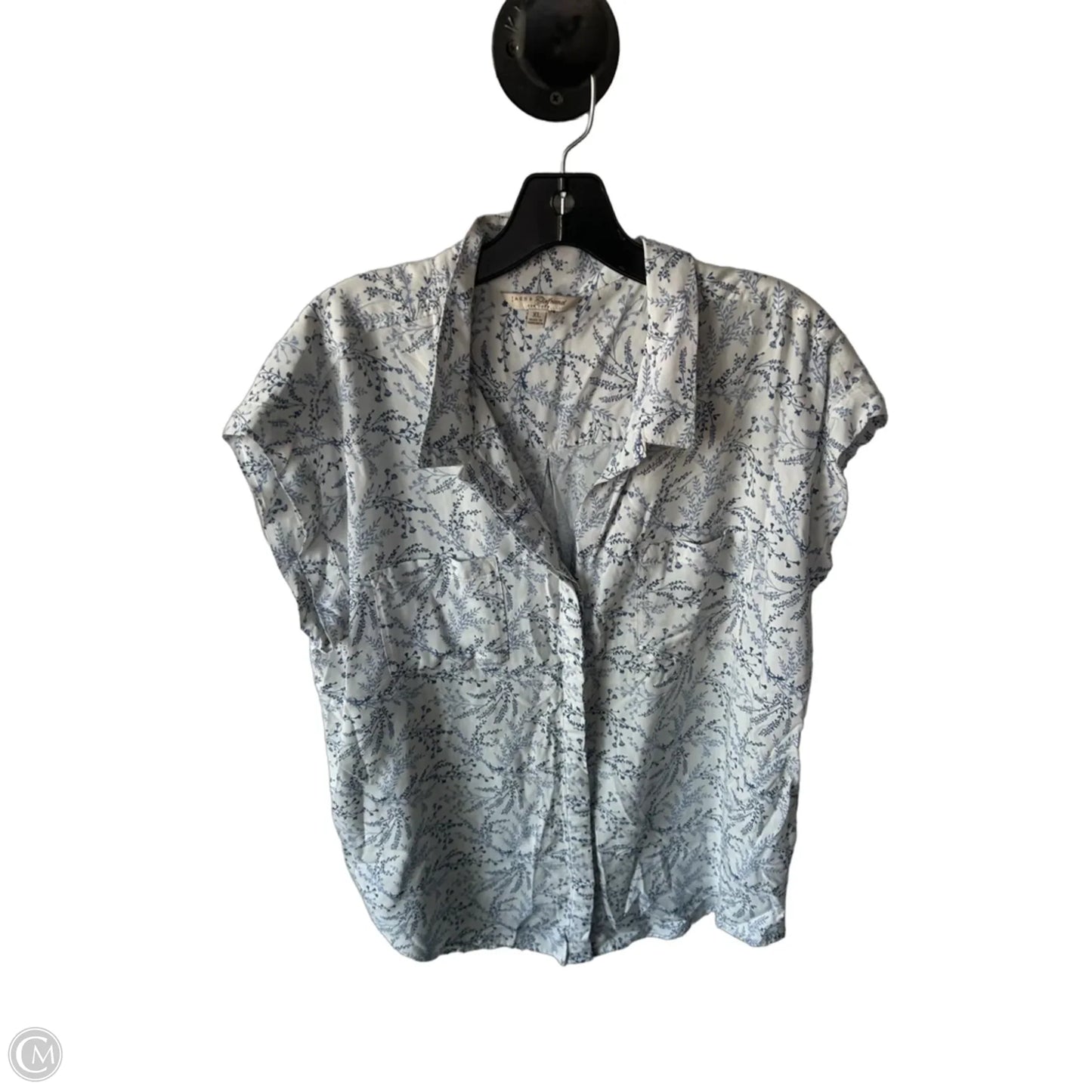 Top Short Sleeve By Jachs Girlfirend In Blue & White, Size: Xl
