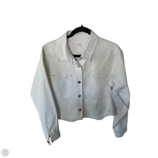 Jacket Denim By Z Supply In White Denim, Size: L