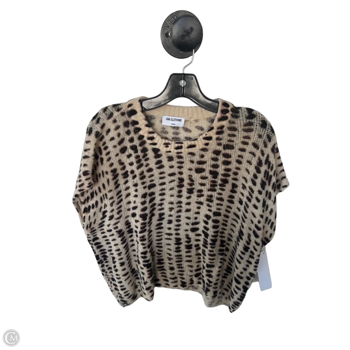 Vest Sweater By Lna In Black & Tan, Size: M