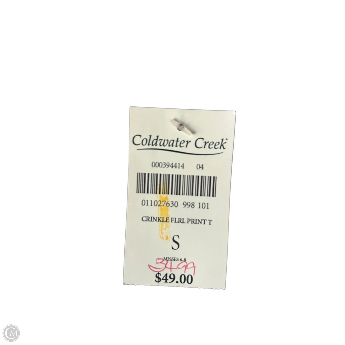Top Short Sleeve By Coldwater Creek In Orange & Pink, Size: S