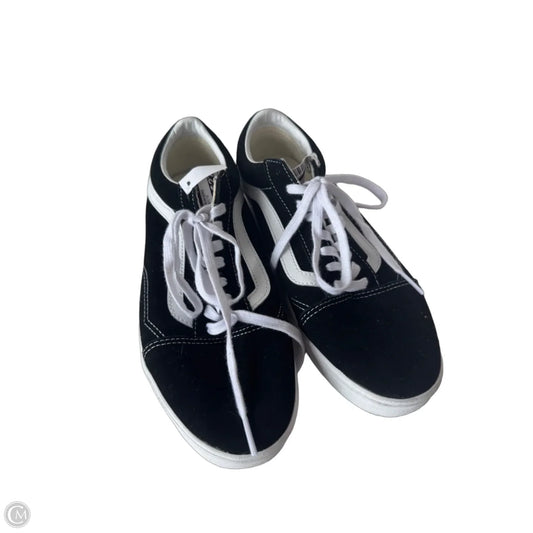 Shoes Sneakers By Vans In Black & White, Size: 9