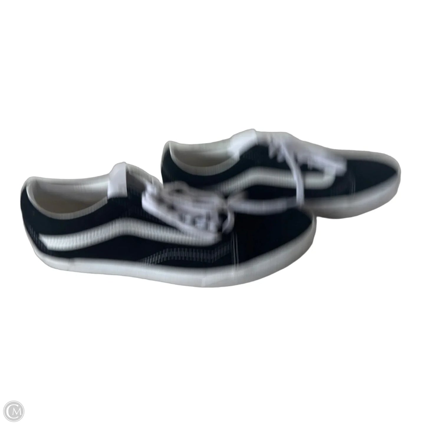 Shoes Sneakers By Vans In Black & White, Size: 9