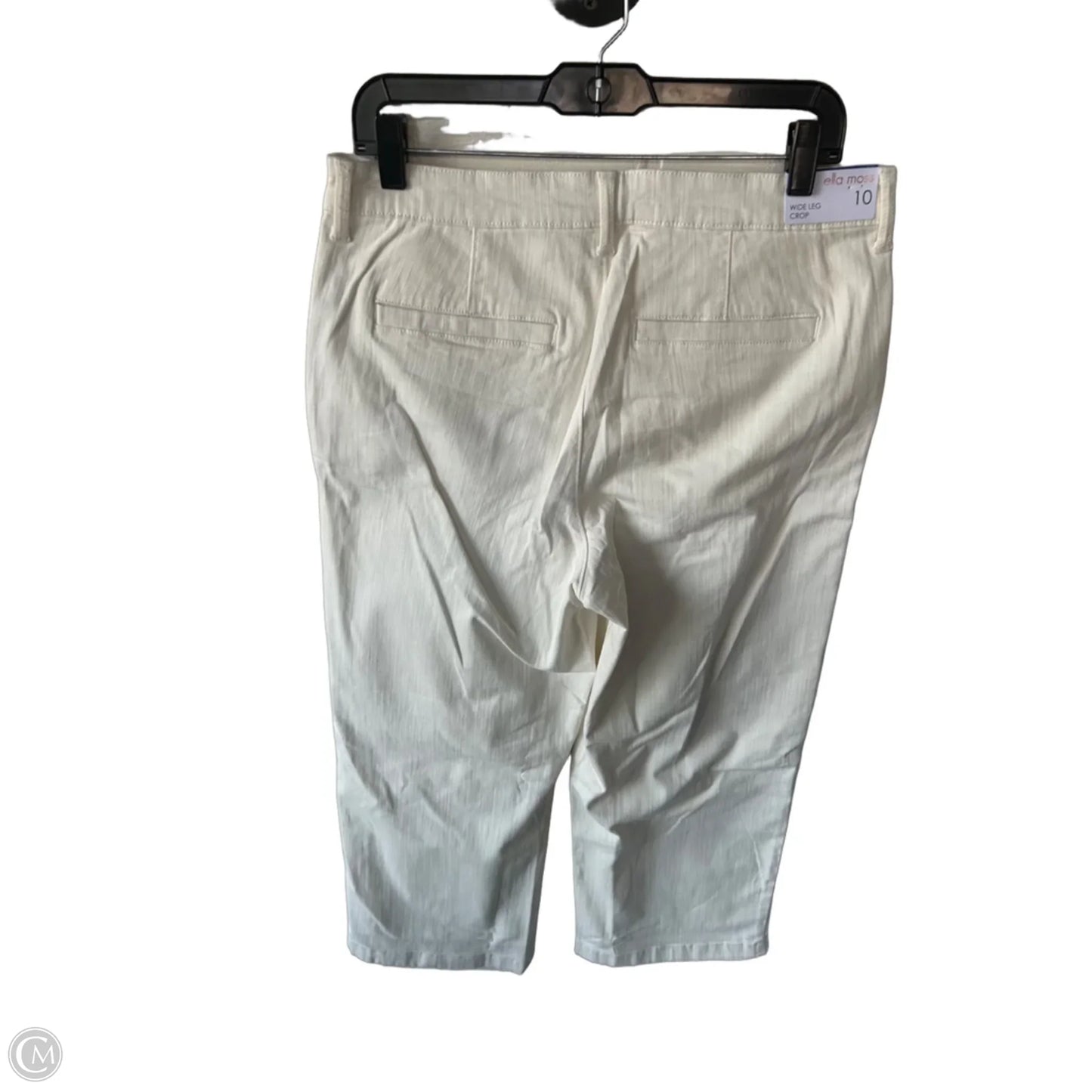 Jeans Straight By Ella Moss In White Denim, Size: 10