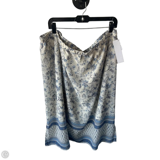 Skirt Midi By Coldwater Creek In Blue & Cream, Size: 20