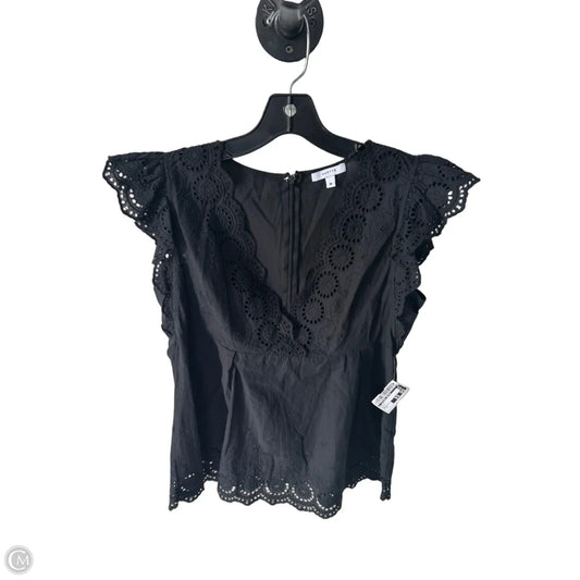 Top Short Sleeve By Clothes Mentor In Black, Size: M