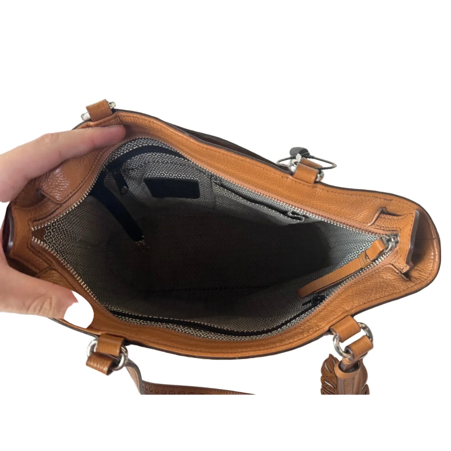 Handbag Leather By Brighton, Size: Medium