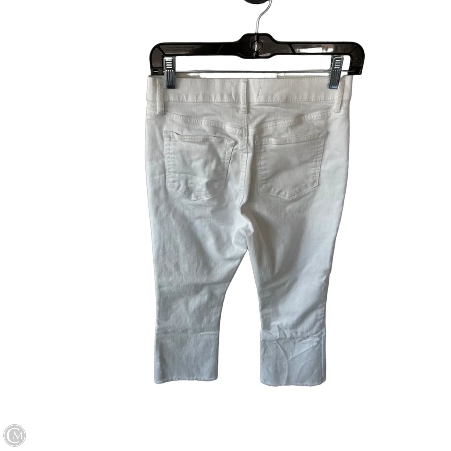 Jeans Cropped By Loft In White Denim, Size: 2p