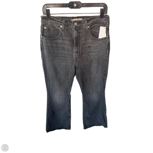 Jeans Flared By Levis In Black Denim, Size: 10