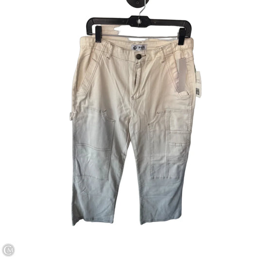 Jeans Straight By Clothes Mentor In Cream Denim, Size: 12