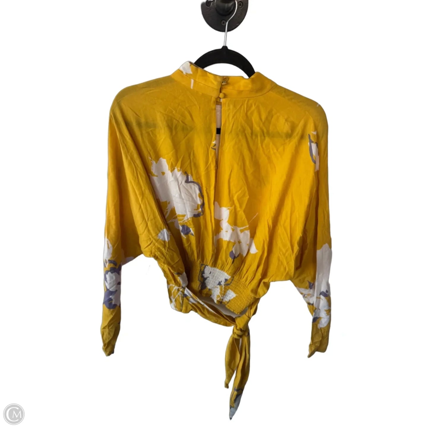 Top Long Sleeve By Free People In Yellow, Size: M
