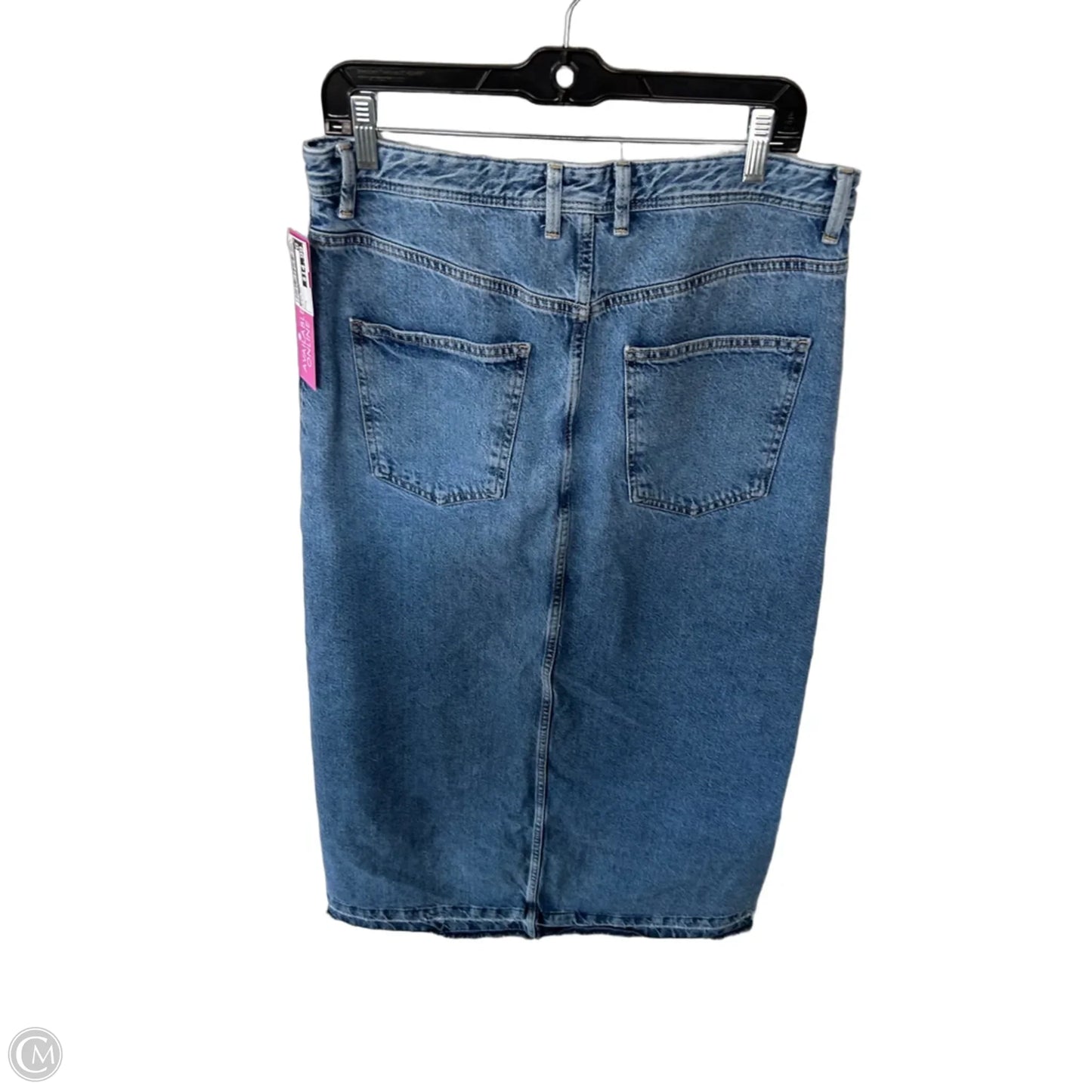 Skirt Maxi By Zara In Blue Denim, Size: L