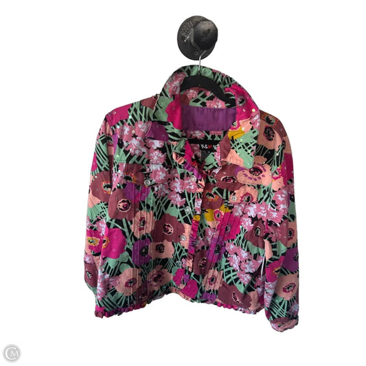 Jacket Other By Clothes Mentor In Floral Print, Size: L