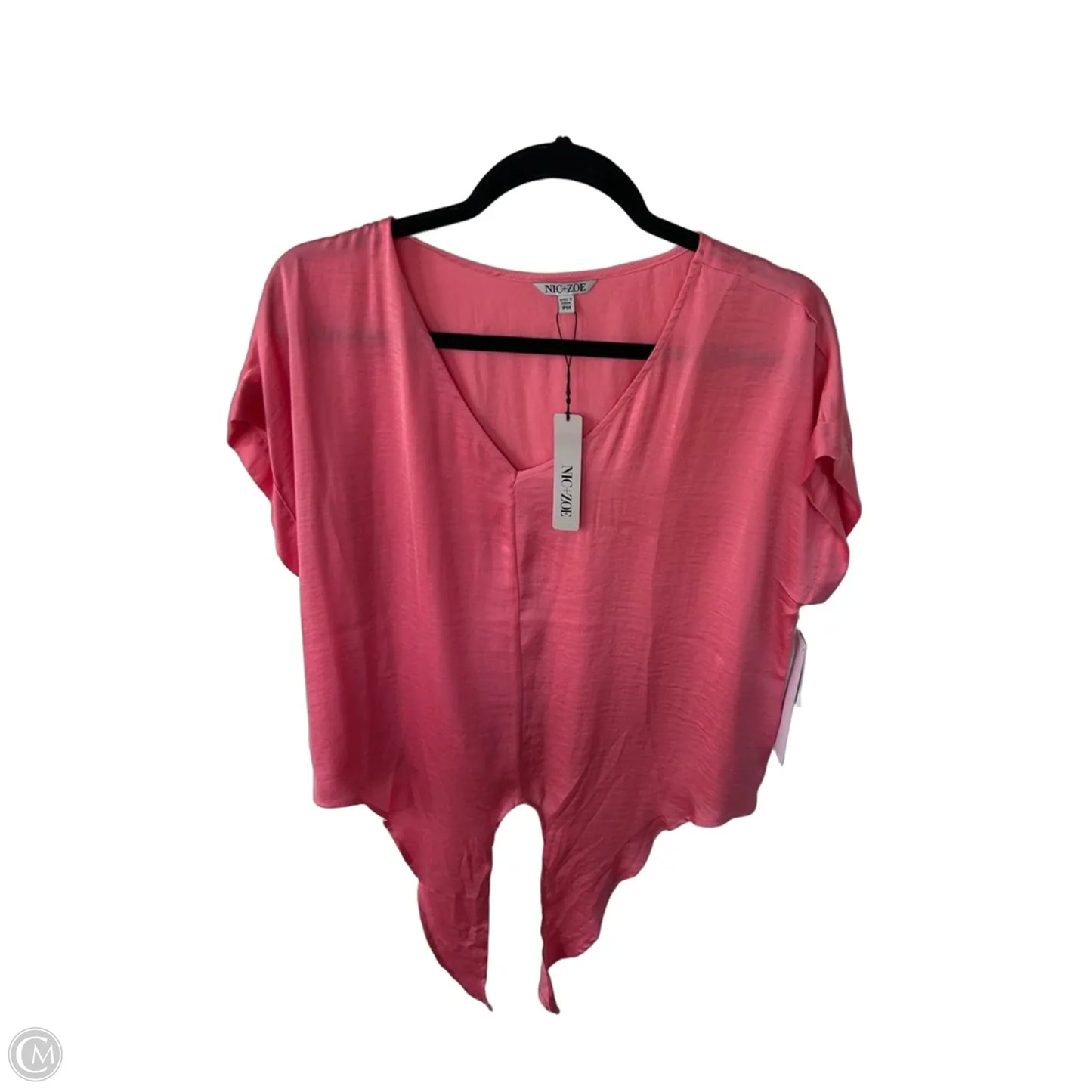 Top Short Sleeve By Nic + Zoe In Pink, Size: Mp