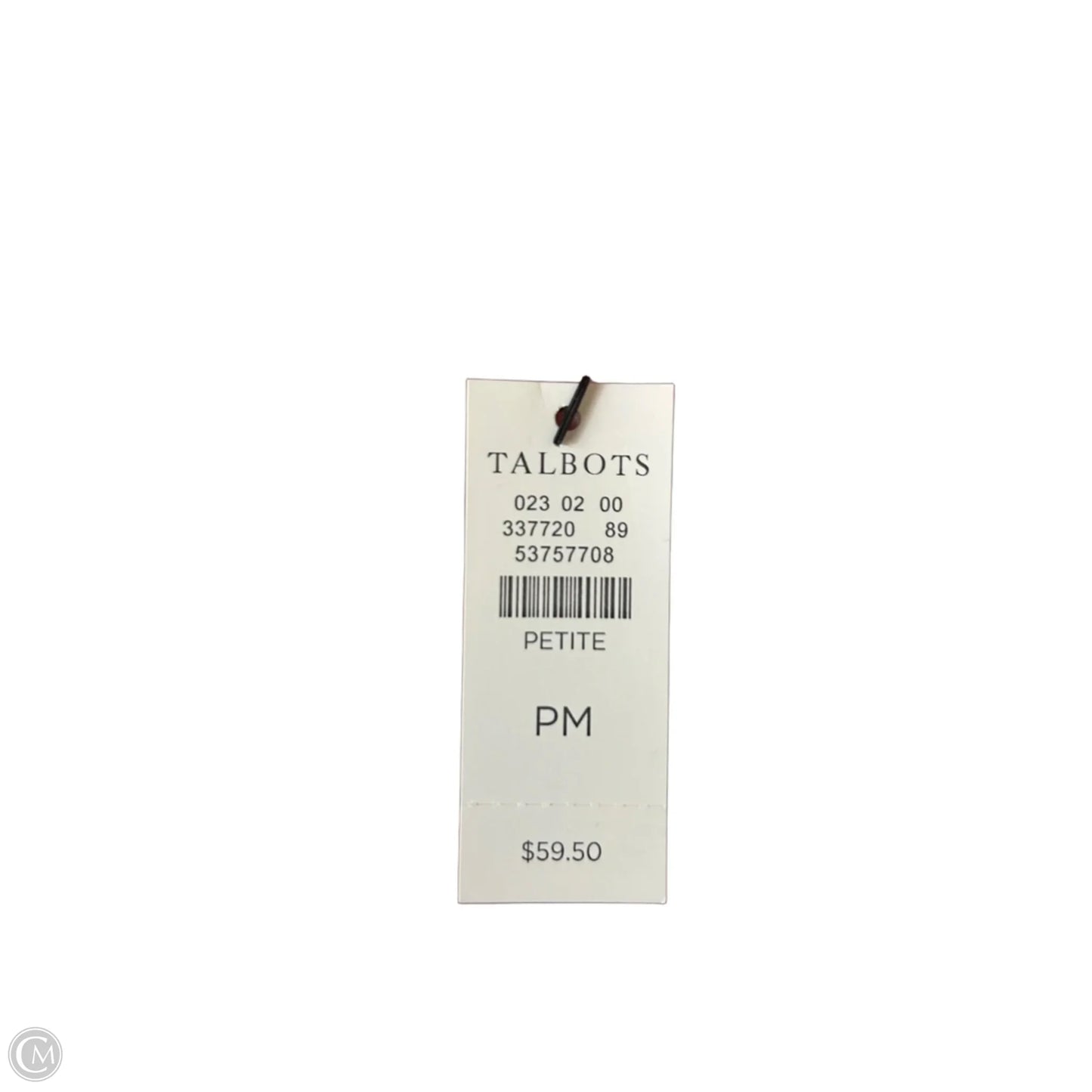 Top Sleeveless By Talbots In Black & White, Size: Mp