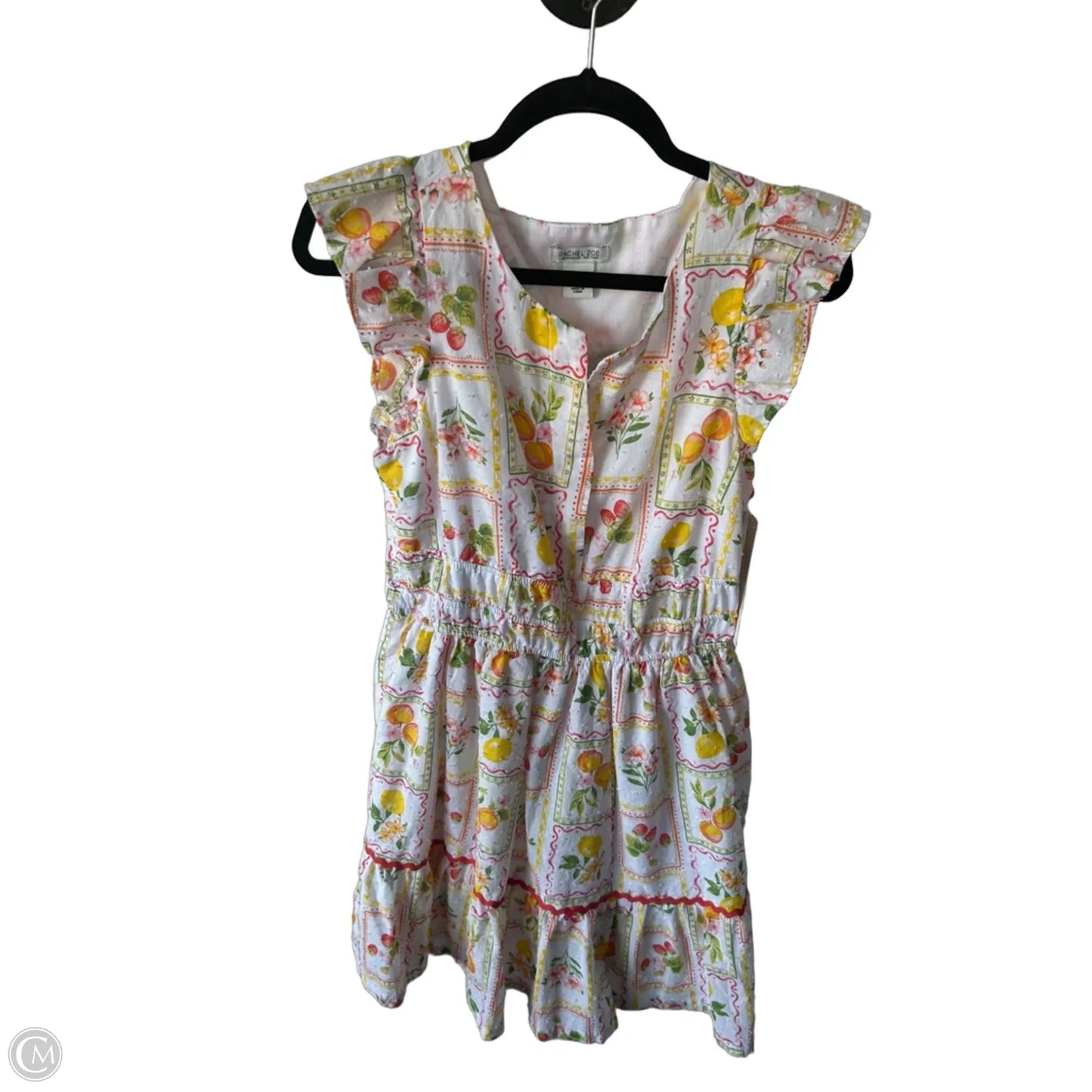 Dress Casual Short By Rachel Zoe In White & Yellow, Size: S