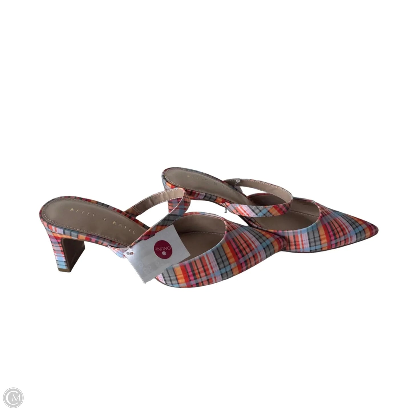 Shoes Heels Block By Kelly And Katie In Blue & Orange, Size: 7