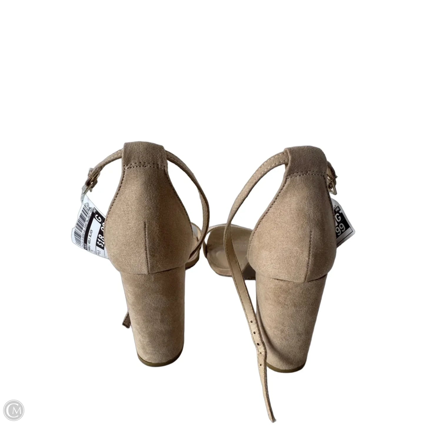 Sandals Heels Block By Lulus In Tan, Size: 8.5