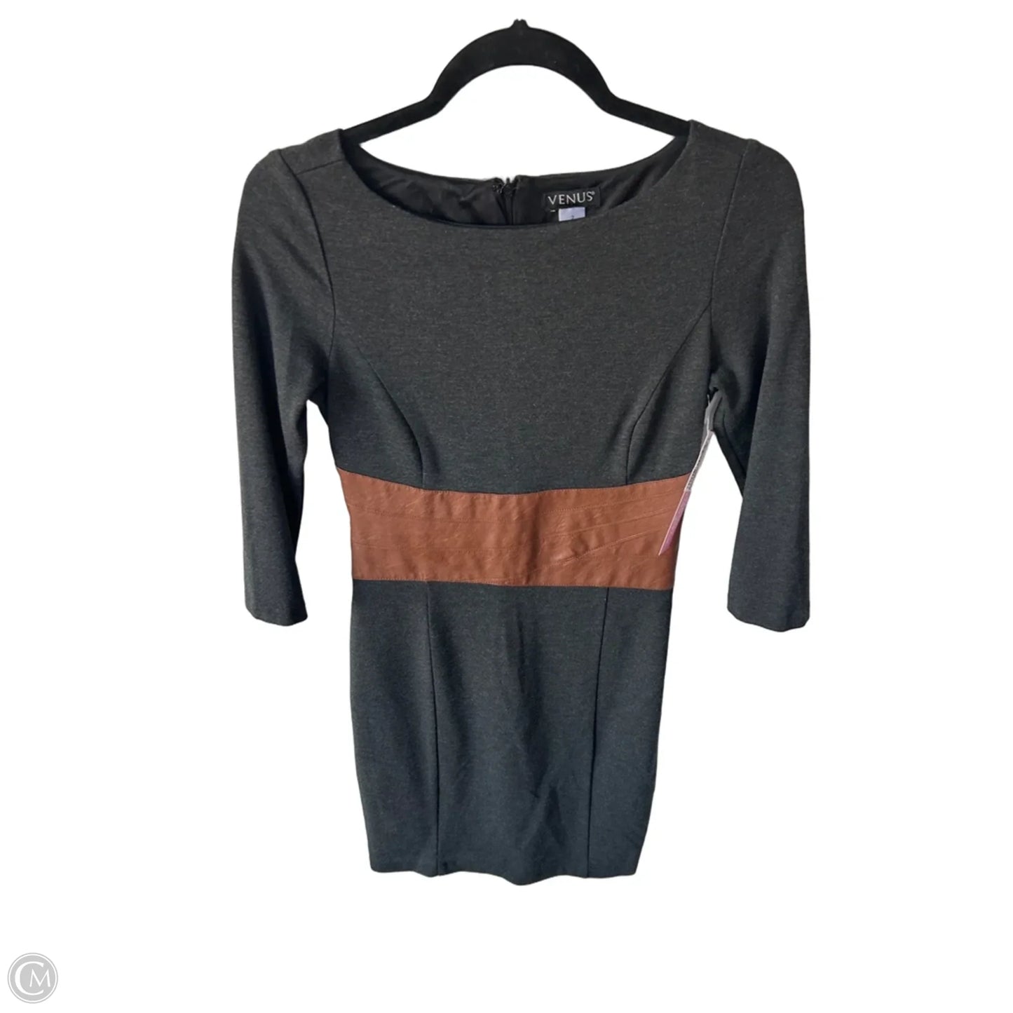Dress Work By Venus In Grey & Tan, Size: Xs