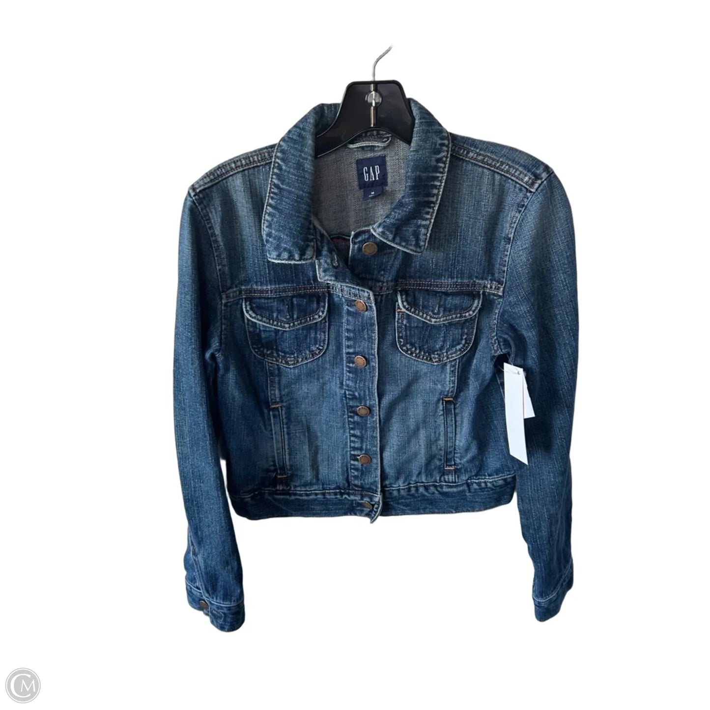 Jacket Denim By Gap In Blue Denim, Size: M