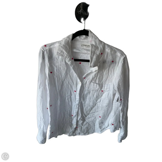 Top Long Sleeve By Beachlunchlounge In Pink & White, Size: S
