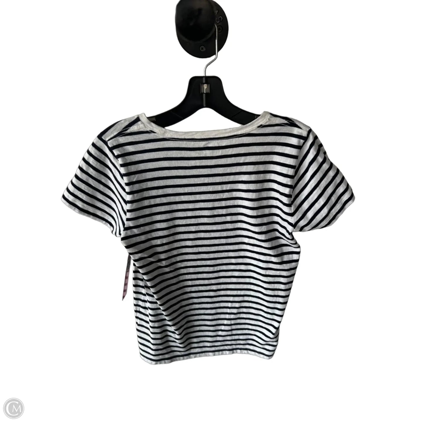 Top Short Sleeve Basic By J. Crew In Black & White, Size: S