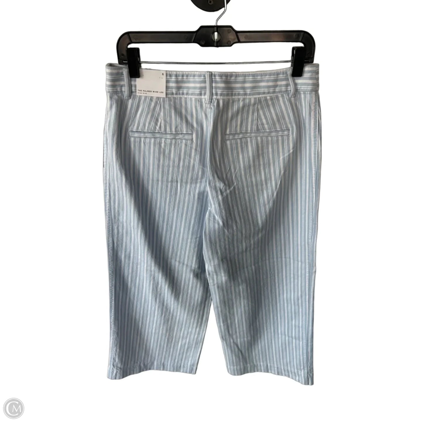 Pants Wide Leg By Loft In Blue & White, Size: 6