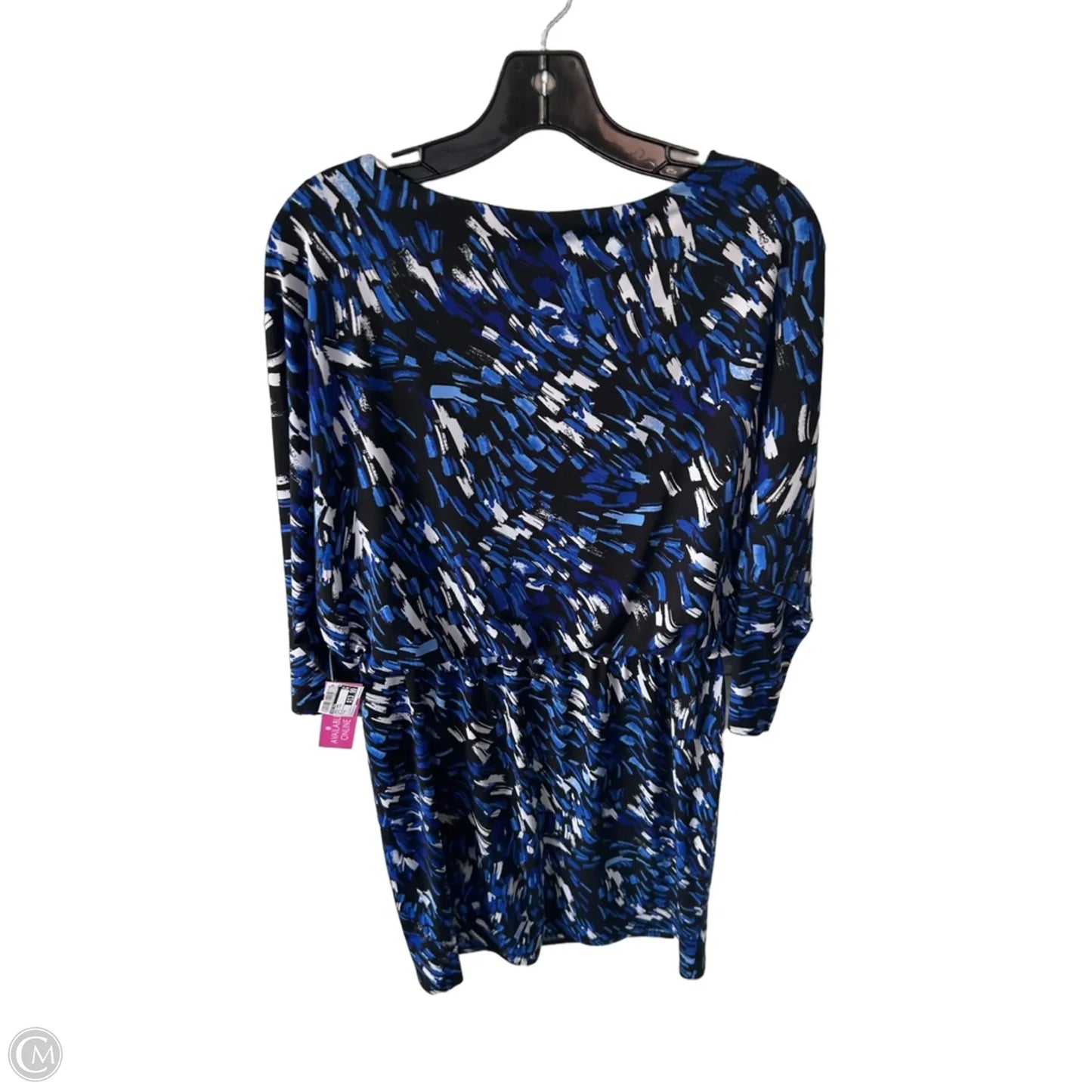 Dress Work By Nine West In Black & Blue, Size: M