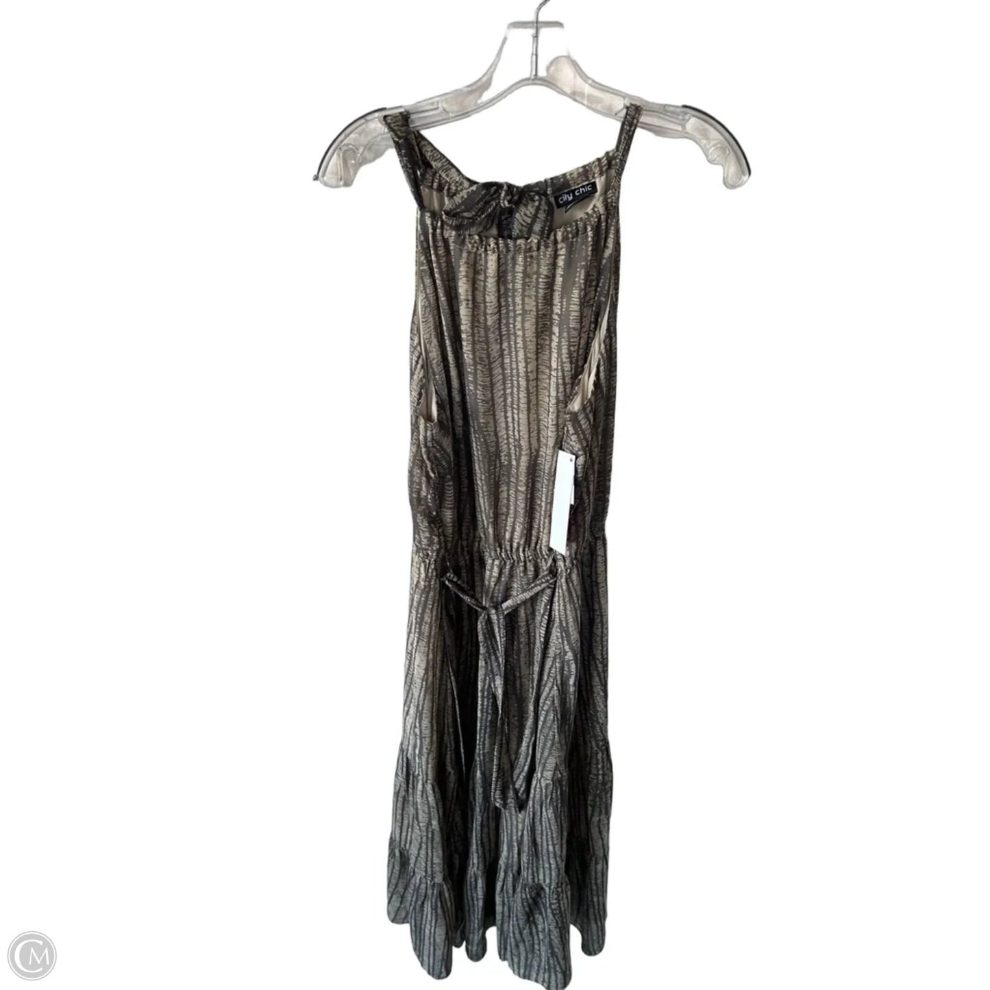 Dress Casual Maxi By City Chic In Brown & Tan, Size: Xl