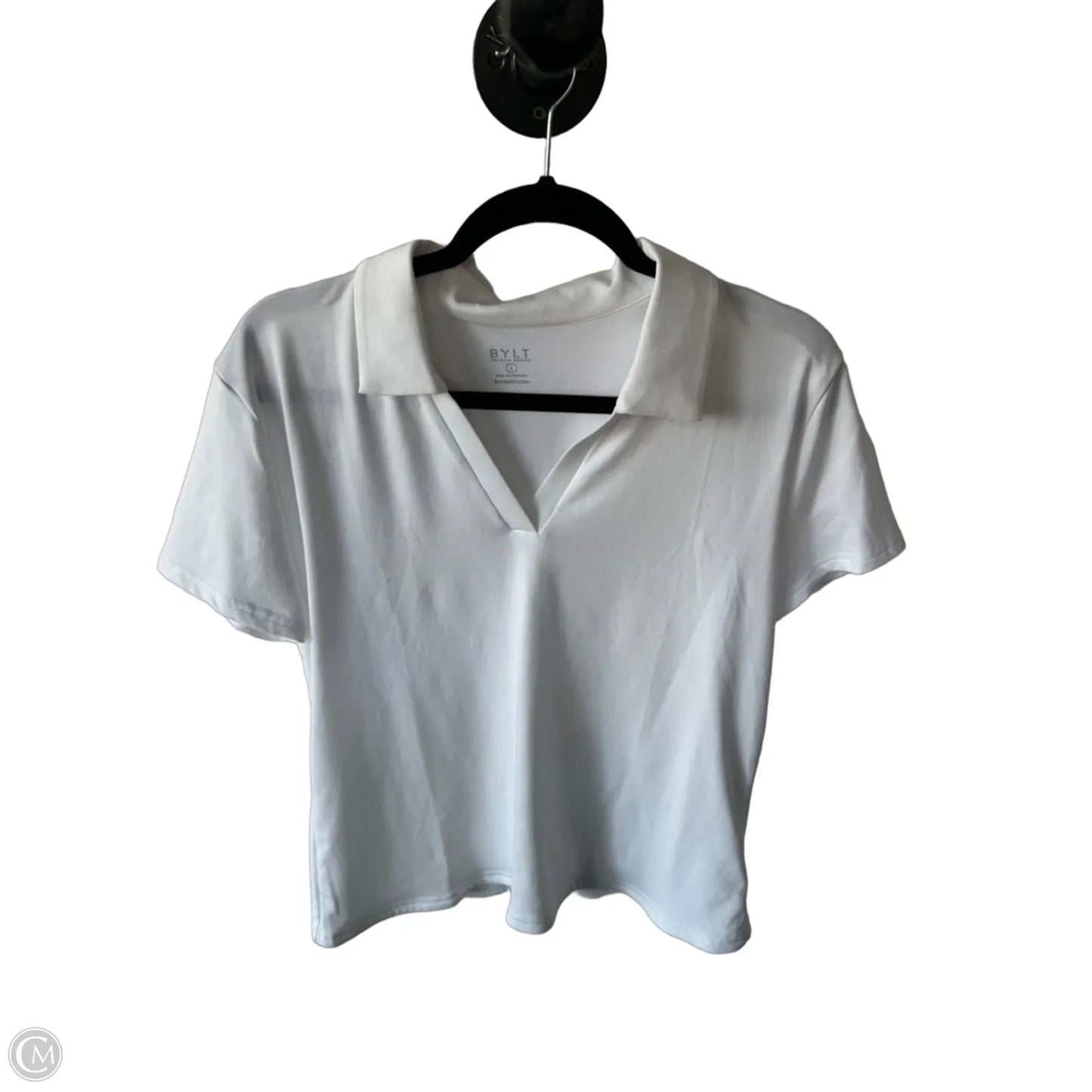 Athletic Top Short Sleeve By Clothes Mentor In White, Size: L