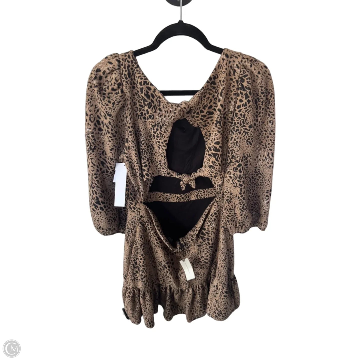 Dress Party Short By Maeve In Black & Tan, Size: L