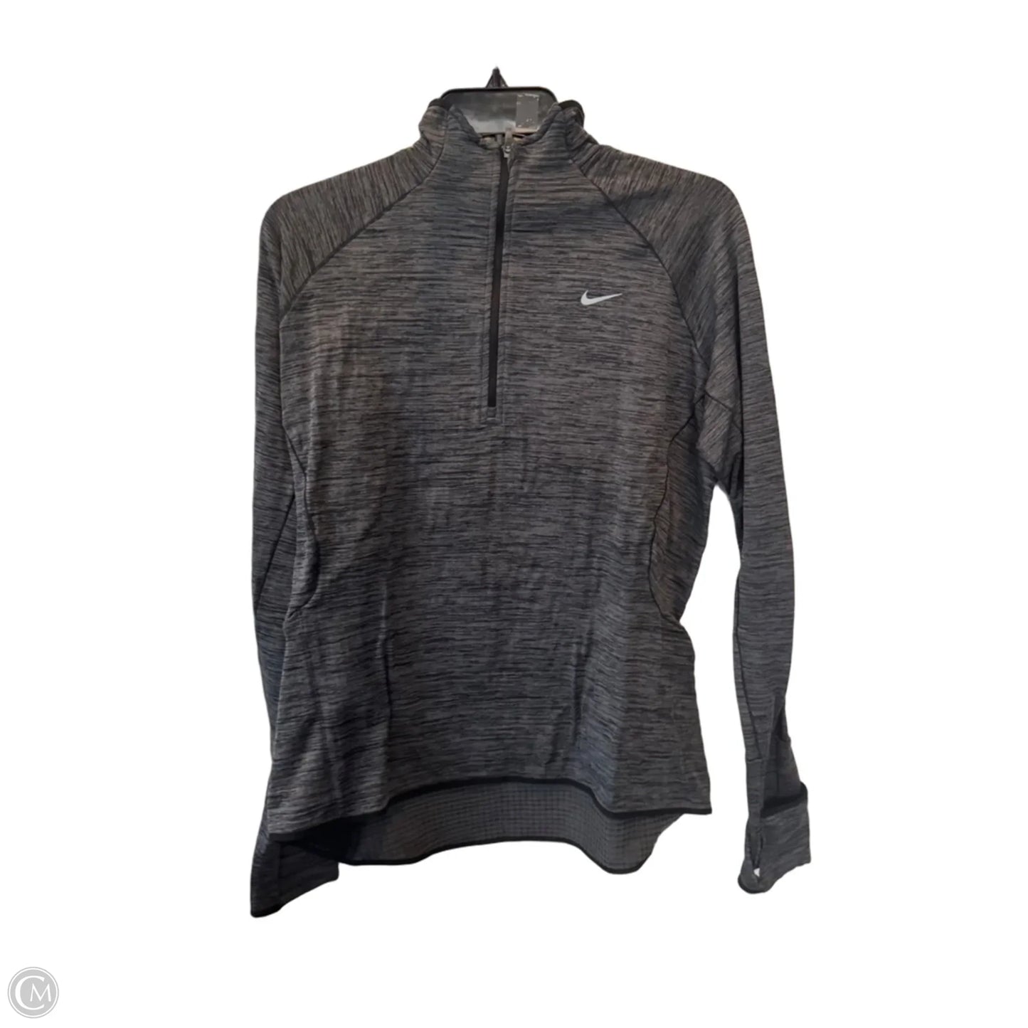 Athletic Jacket By Nike In Grey, Size: L