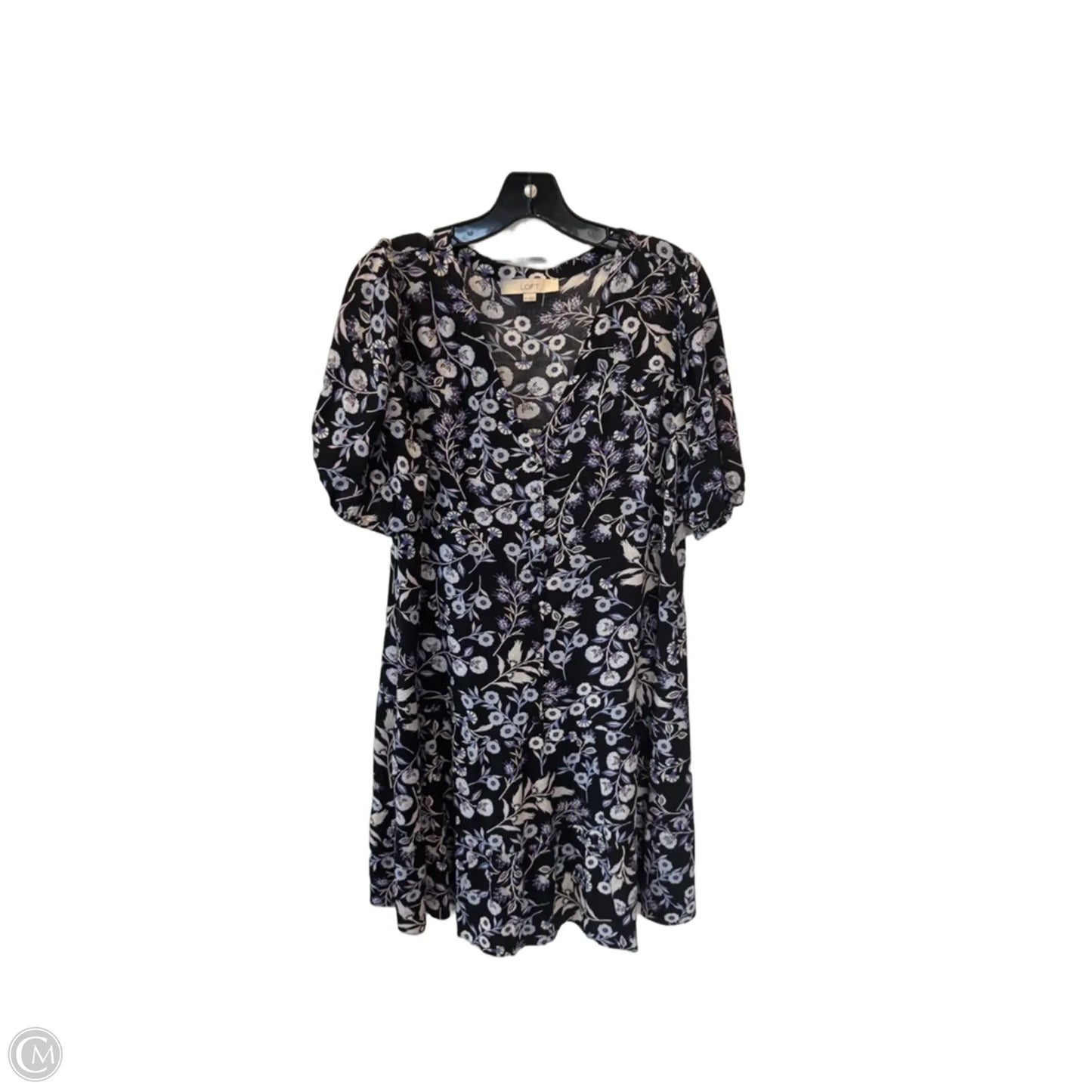 Dress Casual Short By Loft In Black & Purple, Size: M