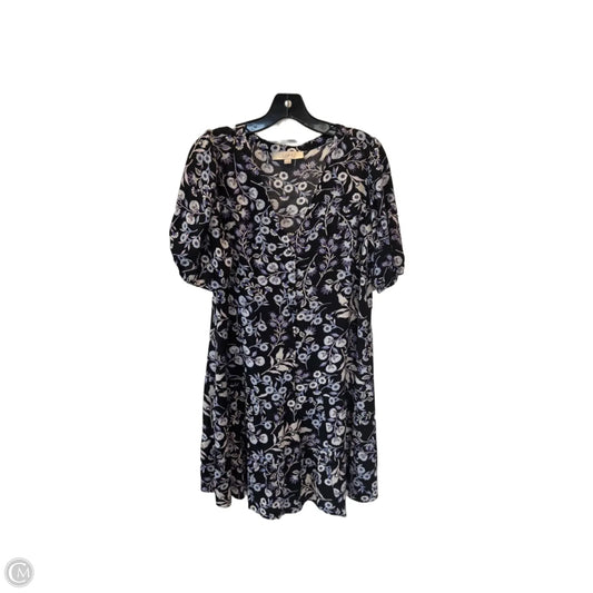 Dress Casual Short By Loft In Black & Purple, Size: M