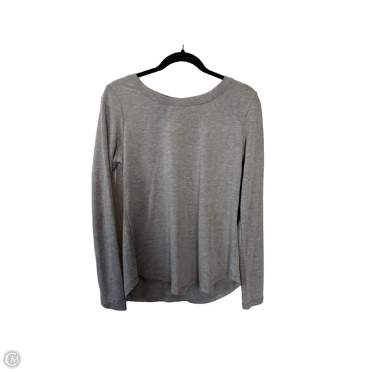 Athletic Sweatshirt Crewneck By Yogalicious In Grey, Size: M