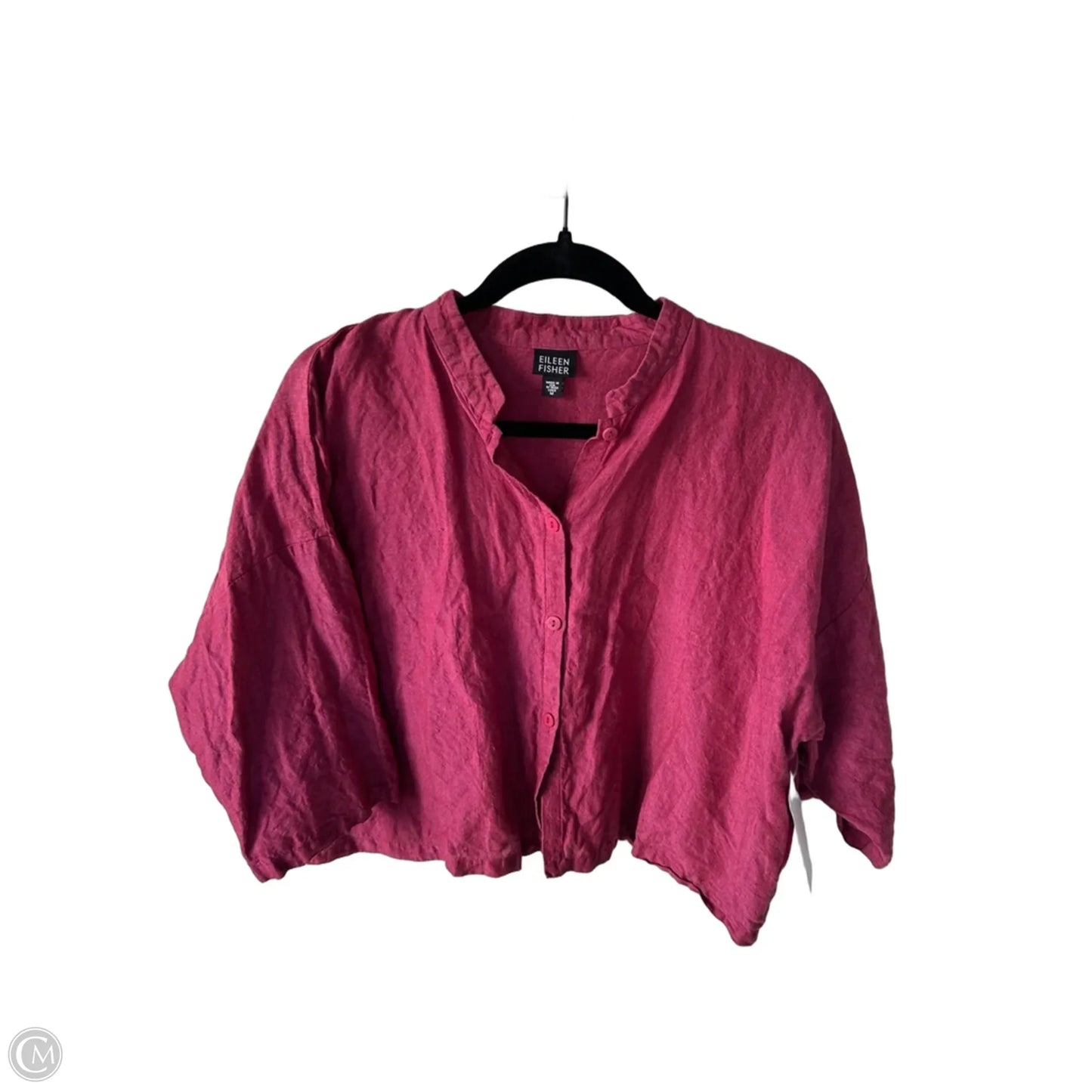 Top 3/4 Sleeve By Eileen Fisher In Red, Size: M