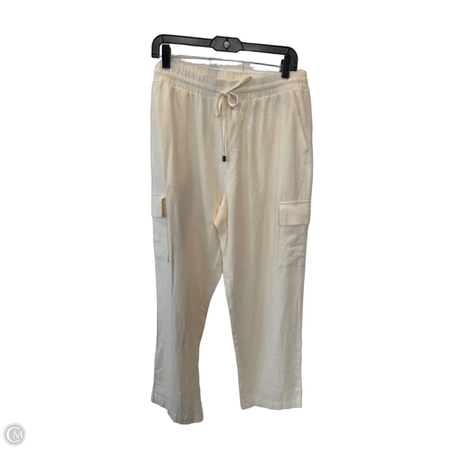 Pants Wide Leg By Cable And Gauge In Cream, Size: L