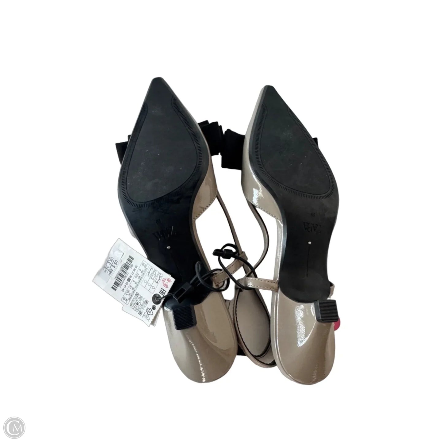 Shoes Heels Kitten By Zara In Black & Tan, Size: 8