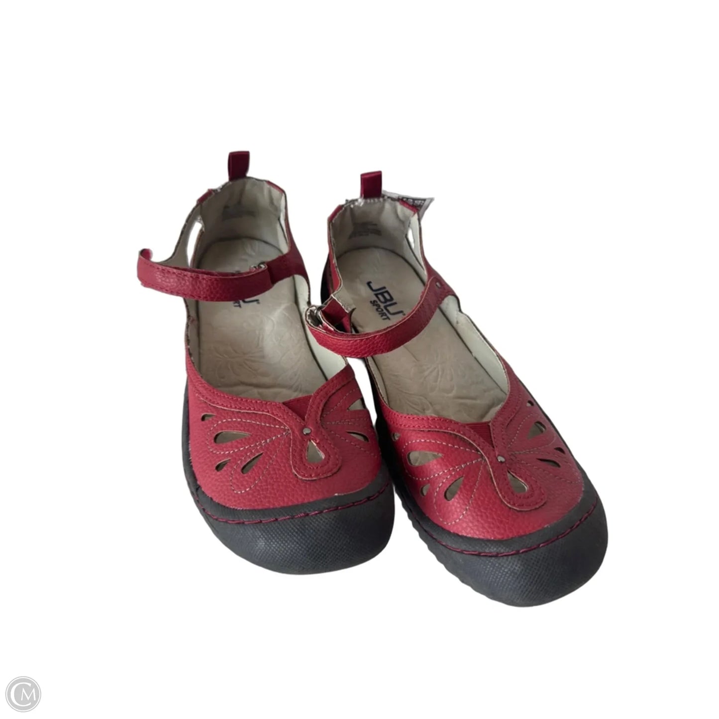 Shoes Flats By Jbu By Jambu In Black & Red, Size: 9
