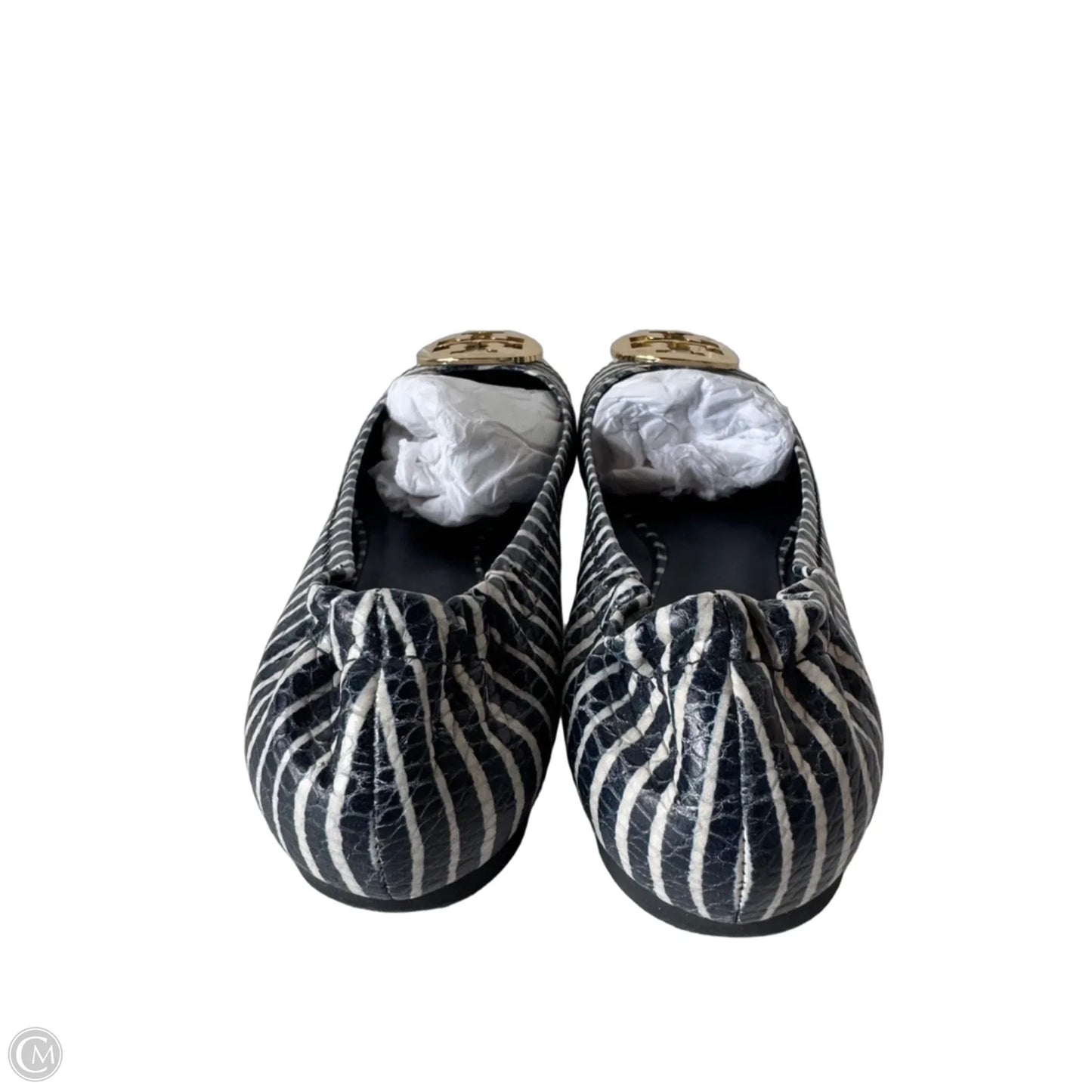 Shoes Designer By Tory Burch In Blue & White, Size: 5.5
