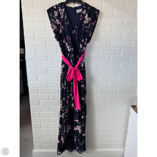 Dress Party Long By Eliza J In Blue & Pink, Size: S
