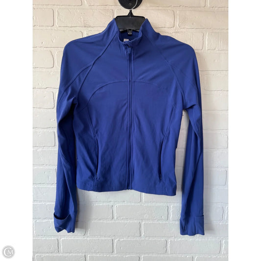 Athletic Jacket By Lululemon In Blue, Size: M