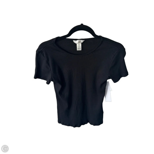Top Short Sleeve Basic By H&m In Black, Size: M