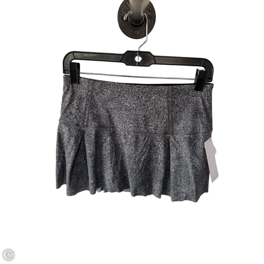 Athletic Skort By Lululemon In Black & Grey, Size: 6