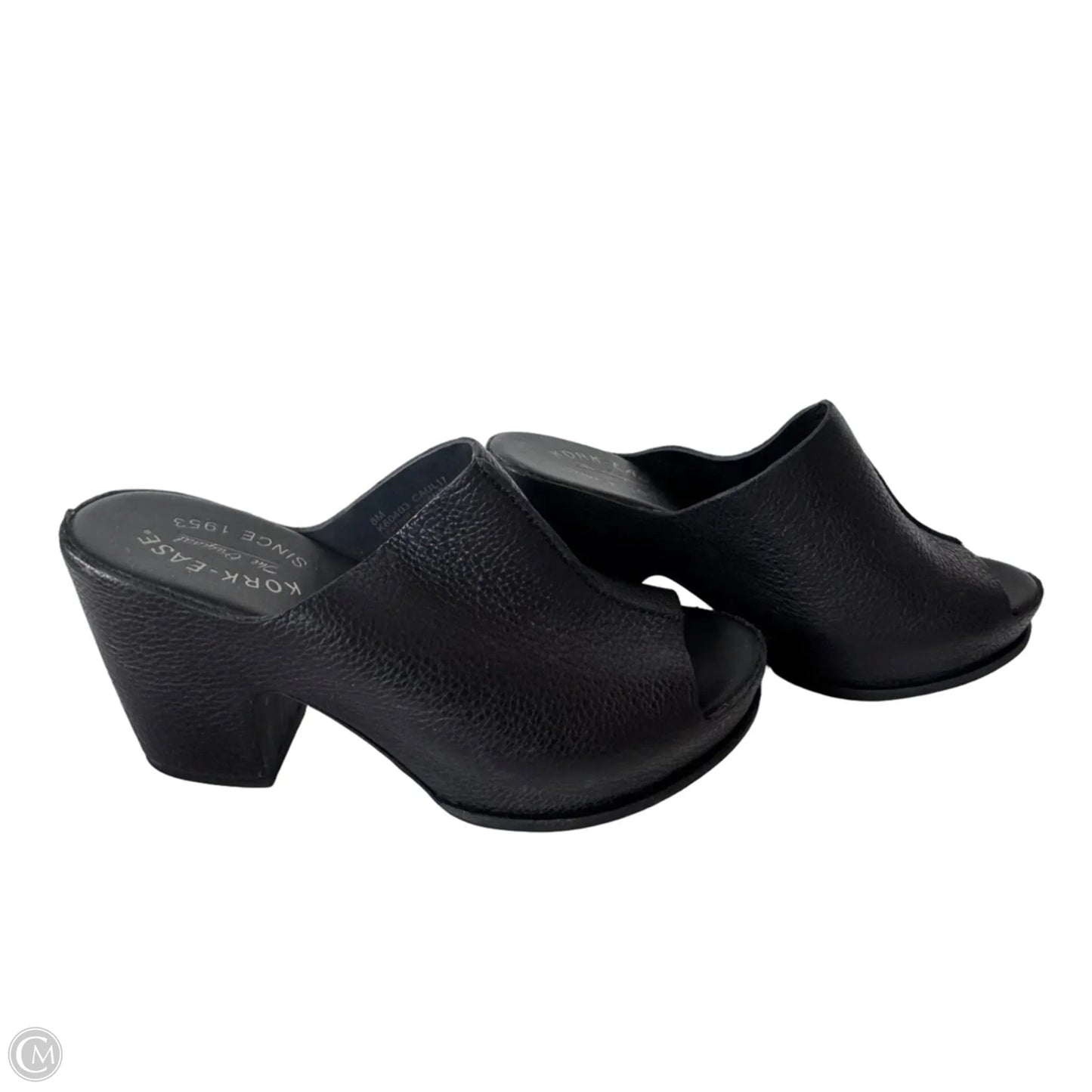 Sandals Heels Block By Kork Ease In Black, Size: 8