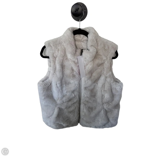 Vest Faux Fur & Sherpa By Nicole By Nicole Miller In Cream, Size: L