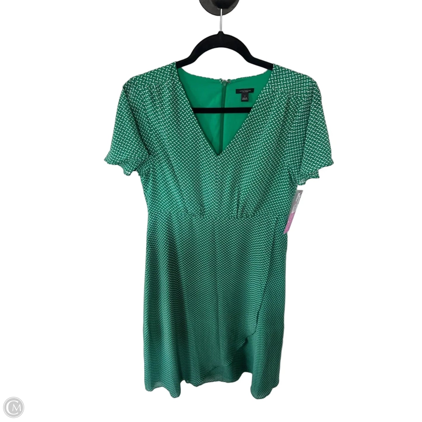 Dress Work By Ann Taylor In Green & White, Size: S