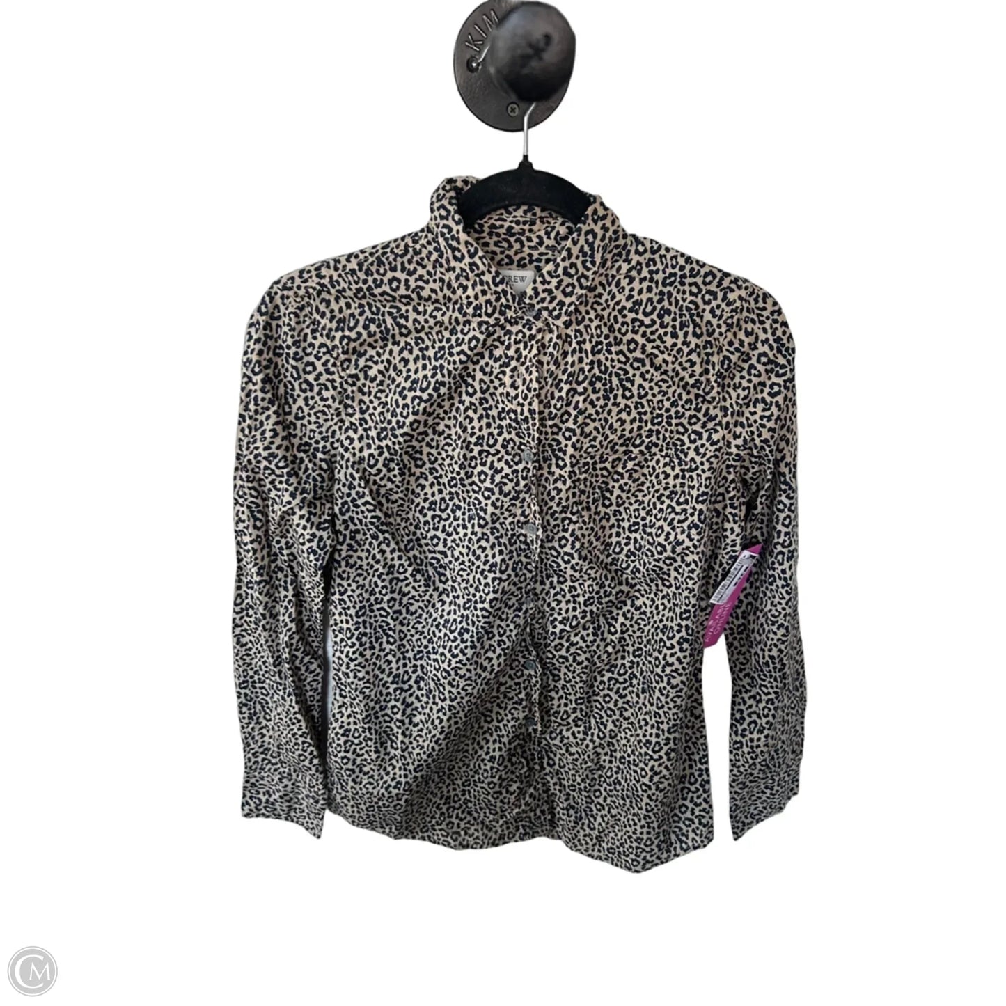 Top Long Sleeve By J. Crew In Blue & Tan, Size: Xs